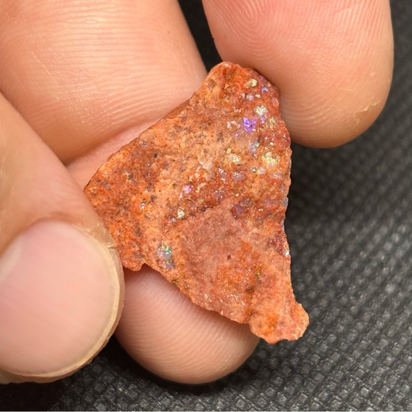Unordinary Matrix Mexican Fire Opal Specimen With Sprouts of Blue & Green Color - Picture 11 of 13